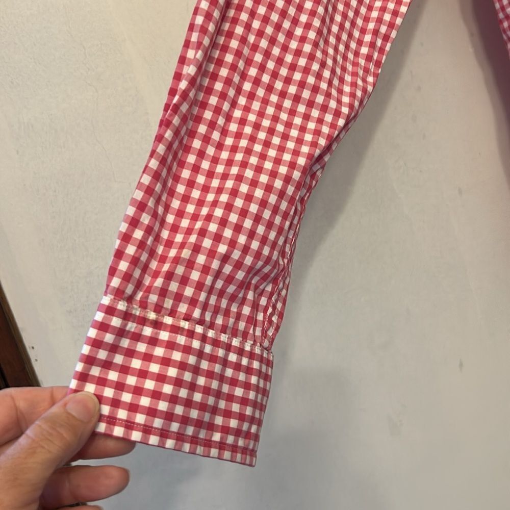 Brooks Brothers Pink White Checkered Button Down Cotton Shirt Size L EUC - Picture 4 of 10